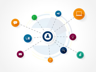 network technology background.vector illustration eps10