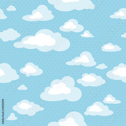 Fototapeta dla dzieci seamless pattern with clouds