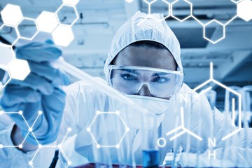 Poster - Composite image of a protected science student