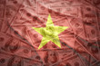© luzitanija - colorful waving vietnamese flag on a american dollar money background