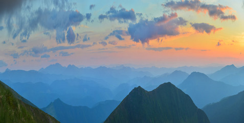 Wall Mural - summer mountains in the evening