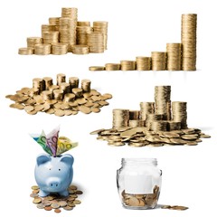 Canvas Print - Money, pound, pile.