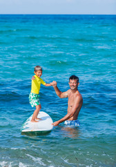 Canvas Print - Boy surfing