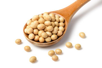 Sticker - soybean in the wooden spoon, tilt shift lens