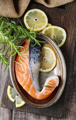 Poster - Raw salmon fillet