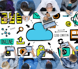 Poster - Cloud Computing Network Online Internet Storage Concept