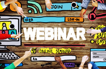 Poster - Webinar Online Seminar Global Conmmunications Concept
