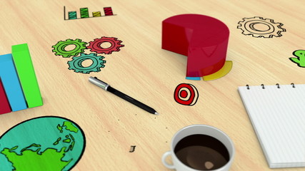 Poster - Digital animation of graph and notebook