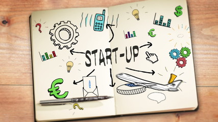 Poster - Digital animation of start up concept