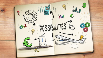 Poster - Digital animation of possibilities concept