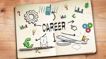 Poster - Digital animation of career concept
