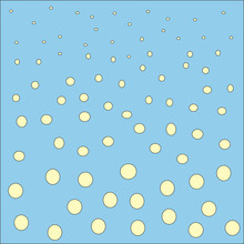The Yellow Circles On A Blue Background Abstract