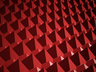 Red abstract triangle background