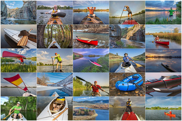 Wall Mural - collection of paddling pictures from Colorado