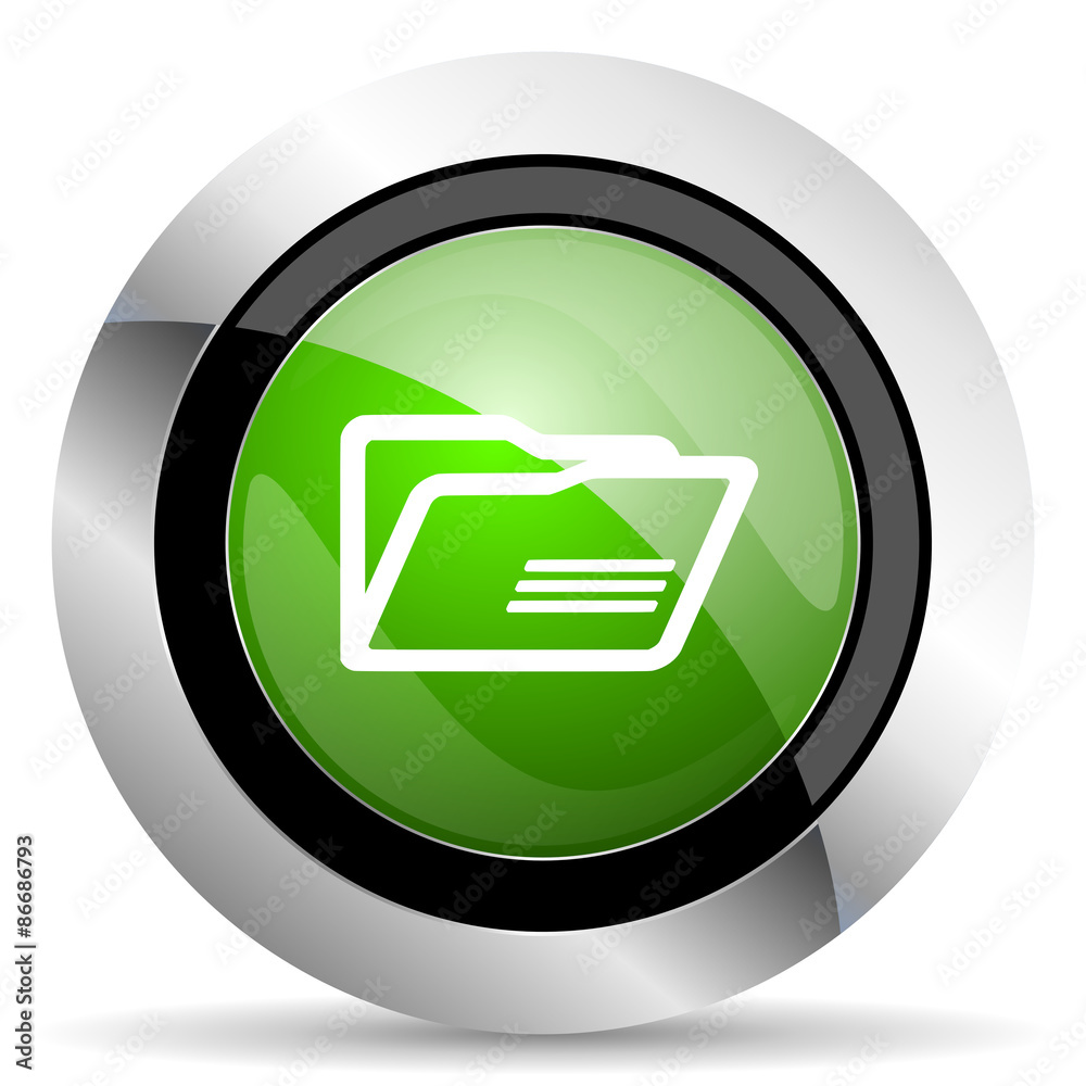 folder icon, green button Stock Illustration | Adobe Stock