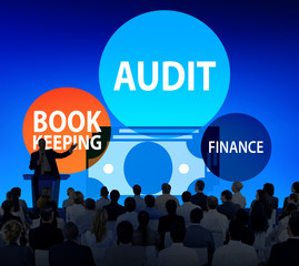 Sticker - Audit Bookkeeping Finance Money Report Concept