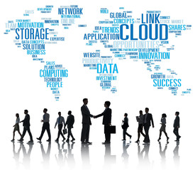 Sticker - Link Cloud Computing Technology Data Information Concept