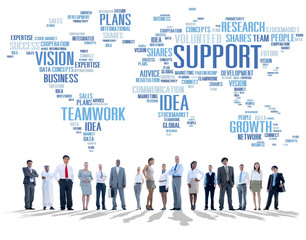 Canvas Print - Global Business People Togetherness Support Teamwork Concept