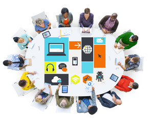 Fototapete - Computer Cloud Computing Storage Media Digital Concept