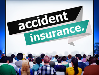 Wall Mural - Accident Insurance Protection Damage Safety Concept