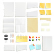 Paper Notes And Clips Object Set