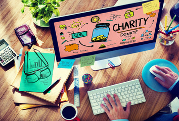 Charity Donate Help Give Saving Sharing Support Concept
