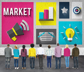 Wall Mural - Market Consumerism Marketing Product Branding Concept