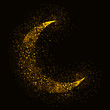 Shiny crescent moon vector illustration background. Ramadan Kareem. Perfect for your design