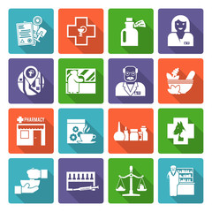 Wall Mural - Pharmacist Icons Set