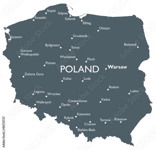 Obraz Dibond Mapa polski