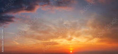 Evening sky with clouds