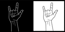 I Love You Hand Sign Language Vector Image