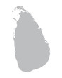 grey vector map of Sri Lanka