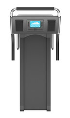 Wall Mural - top view of treadmill isolated on white background