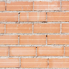 Canvas Print - orange brick wall texture or background