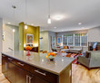 © Iriana Shiyan - Retro kitchen with modern twist along with hardwood floor.