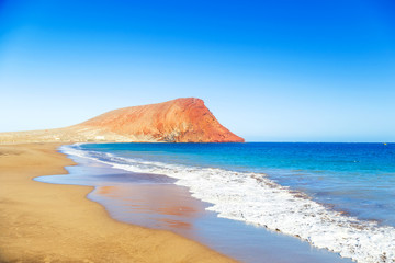 Wall Mural - La Tejita beach and El Medano mountain, Tenerife, Canary islands