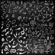 © desertsands - Doodle arrow icons set on chalk board. Chalk effect. Vector Illustration.