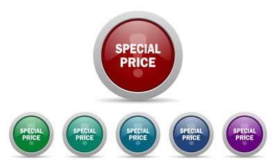 Poster - special price vector icon set