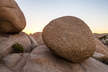 Giant Boulders At Jumbo Rocks In Joshua Tree National Park, CA