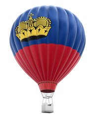 Wall Mural - Hot Air Balloon with Liechtenstein Flag (clipping path included)