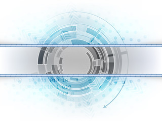 Poster - abstract technology background with strip in the middle, vector illustration with place for your con