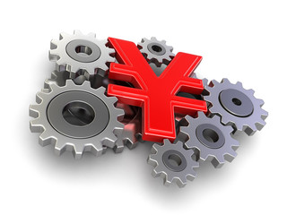 Poster - Cogwheel Yen (clipping path included)