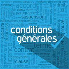 Nuage de Tags CONDITIONS GENERALES avec coche