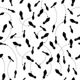 Seamless Dance Steps - Illustration. Seamless dance step background.
