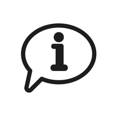 Poster - The information icon. Info and faq symbol. Flat