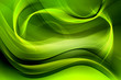 Creative Green Fractal Waves Art Abstract Background