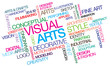 Visual Arts words colors tag cloud colorful text