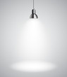 © olegganko - Background with Lighting Lamp. Empty Space for Your Text or Obje