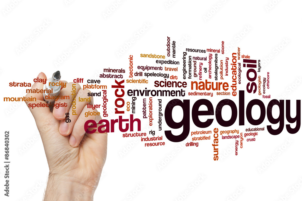 Geology word cloud - obrazy, fototapety, plakaty 